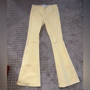 Free people yellow flare jeans